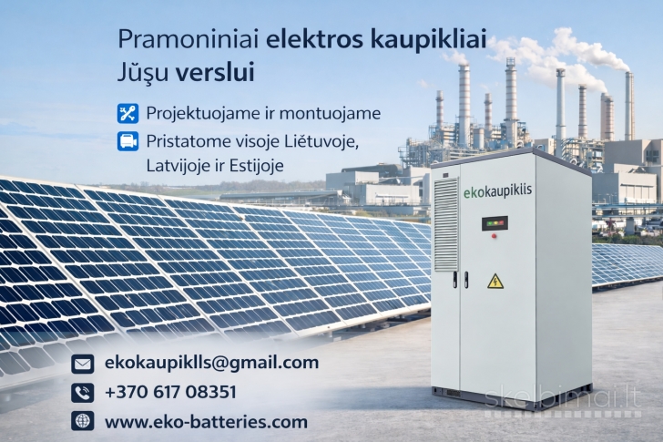 Pramoniniai elektros kaupikliai Jūsų verslui