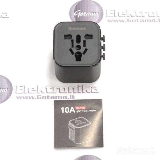 1006 220V tinklo adapteris kelioninis All-in-One US / UK / AU / EU – 2500W