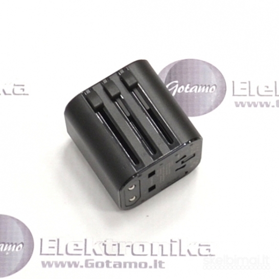 1006 220V tinklo adapteris kelioninis All-in-One US / UK / AU / EU – 2500W