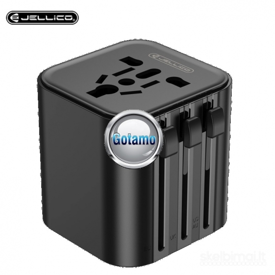 1006 220V tinklo adapteris kelioninis All-in-One US / UK / AU / EU – 2500W