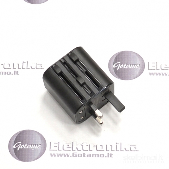 1006 220V tinklo adapteris kelioninis All-in-One US / UK / AU / EU – 2500W