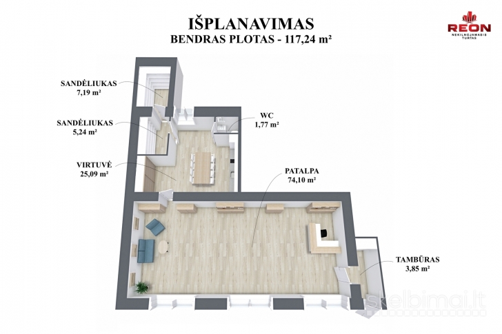 PUIKIOS PATALPOS NUOMAI KALVARIJŲ GATVĖJE! 