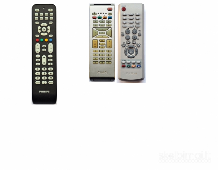 Nuotoliniai pulteliai VHS, video kameros, DVD, TV