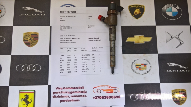 Kuro purkštukai Alfa Romeo-Mito. 0445110351