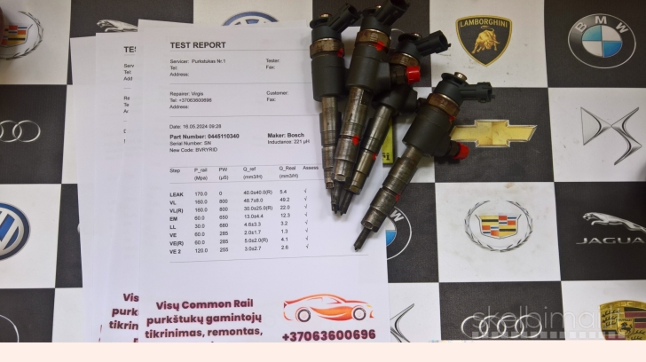 Kuro purkštukai Ford-Fiesta. 0445110340