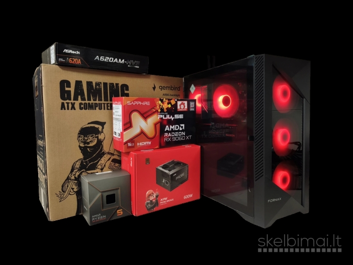 RX 9060XT 16GB R5 7500f DDR5 16GB 1TB Nvme Wi Fi Bt