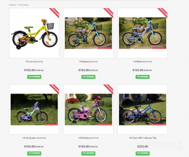 Nauji vaikiški ir paaugliški dviratukai Kaune