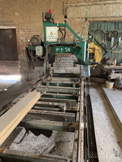 Parduodamas savaeigis juostinis gateris ir kita medienos apdirbimo cecho įranga