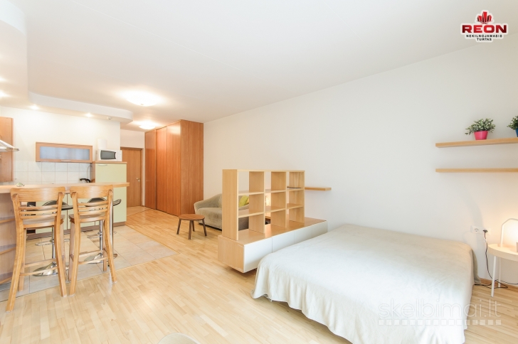 NUOMOJAMAS STUDIJOS TIPO 1 KAMBARIO BUTAS ŽVĖRYNE, LŪŠIŲ GATVĖJE!