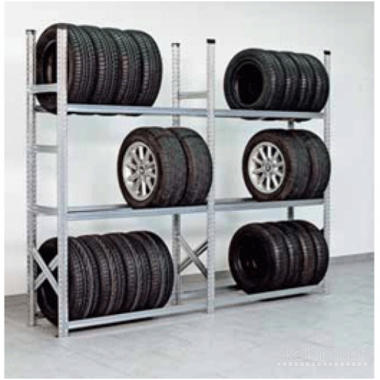 Stelažai su 3 lentynom padangoms (9-12 vnt.) /200x98x40