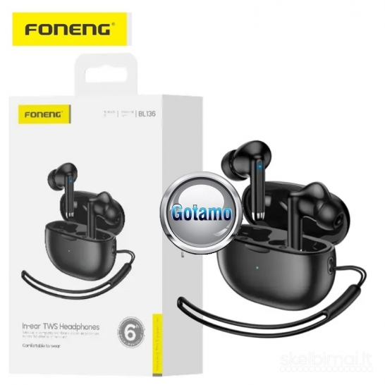 1012 Bluetooth ausinės TWS Foneng 6h Music
