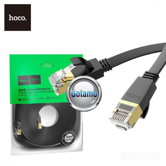 1014 Interneto LAN laidas su RJ45 jungtimis 10 metrų CAT 6 Hoco