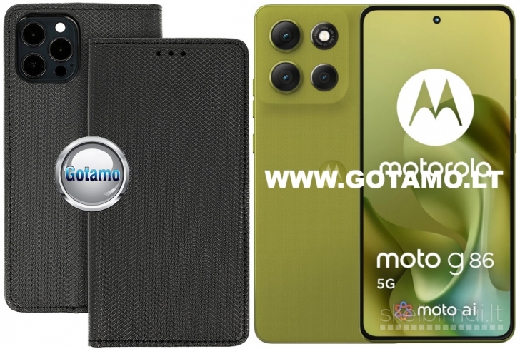 1017 Dėklas knygutė Re-Grid magnetinis – Motorola Moto G86 / Moto G86 Power