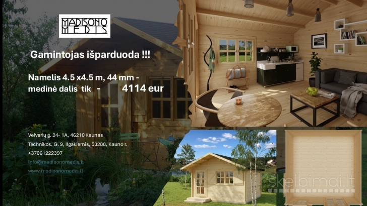 Medinis sodo namelis - išpardavimas 
