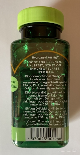 Žuvų taukai iš Norvegijos 144 kapsl.