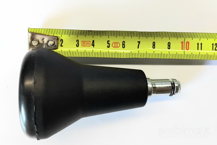 Baldų kojelė: aukštis 10cm, Ø5cm, juoda