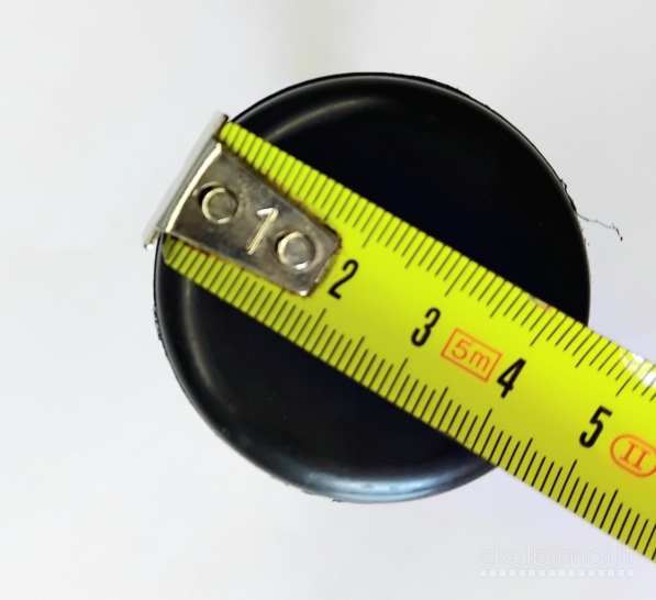 Baldų kojelė: aukštis 10cm, Ø5cm, juoda