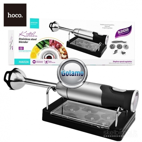 1028 Trintuvas (blenderis) Hoco HA02A 400W Stainless Steel