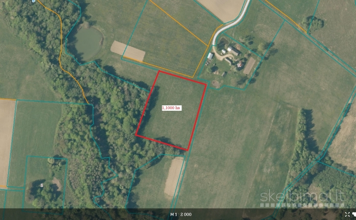 Parduodamas labai gražus 1,1000 ha žemės sklypas