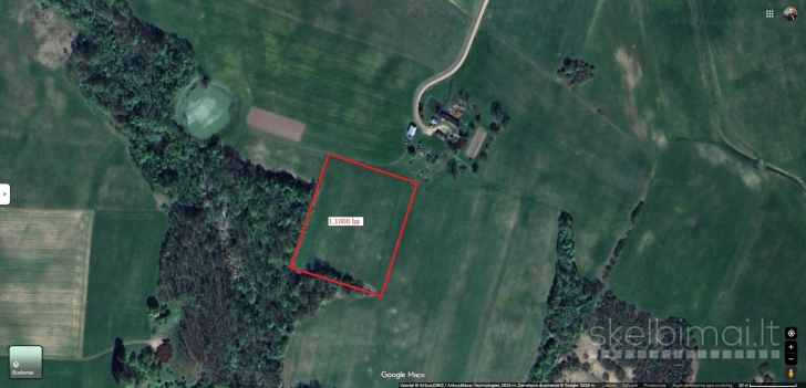 Parduodamas labai gražus 1,1000 ha žemės sklypas