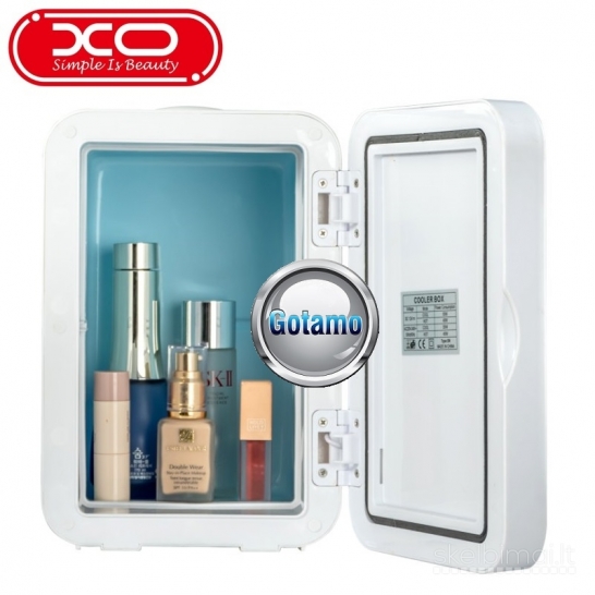 1030 Šaldytuvas mini XO CZ015 su LED veidrodžiu (baltas) – 8L talpa