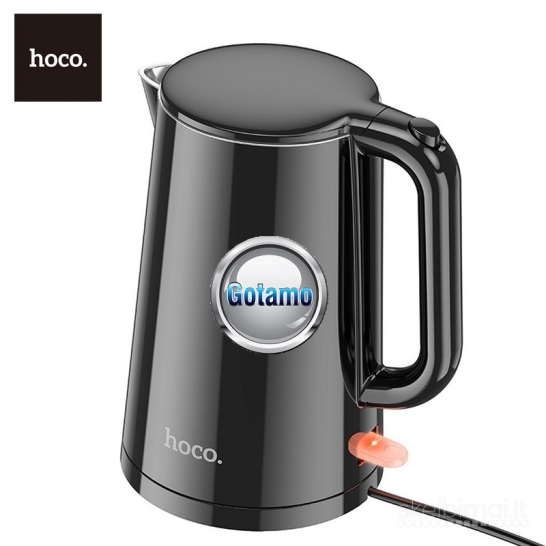 1031 Virdulys (arbatinukas) elektrinis Hoco HE11 1.7L 1800W, juodas