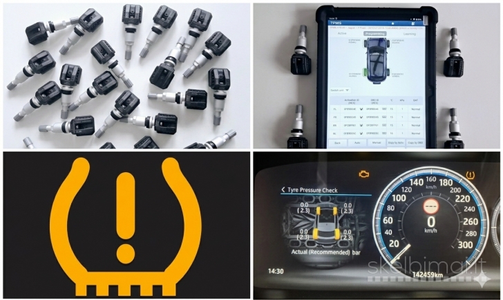 Padangų slėgio davikliai visiems automobiliams TPMS