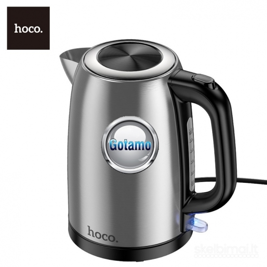1033 Virdulys (arbatinukas) elektrinis Hoco HE12 1.7L 2200W, nerūdijančio plieno
