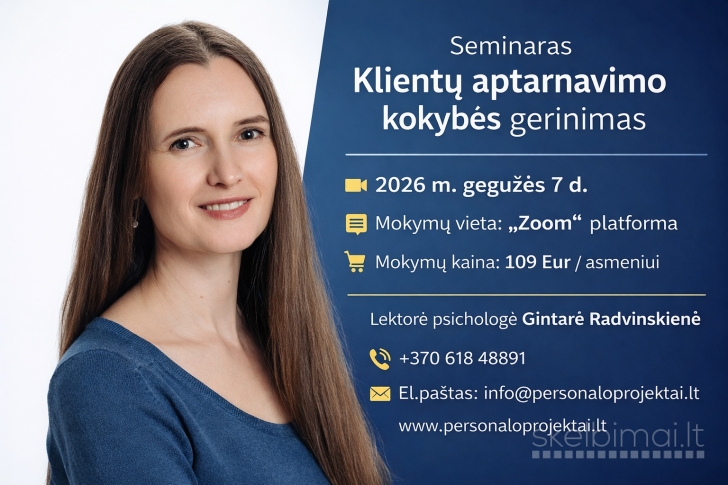 Klientų aptarnavimo kokybės gerinimas (online)