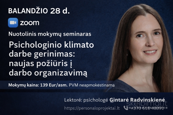 Psichologinio klimato darbe gerinimas (online)