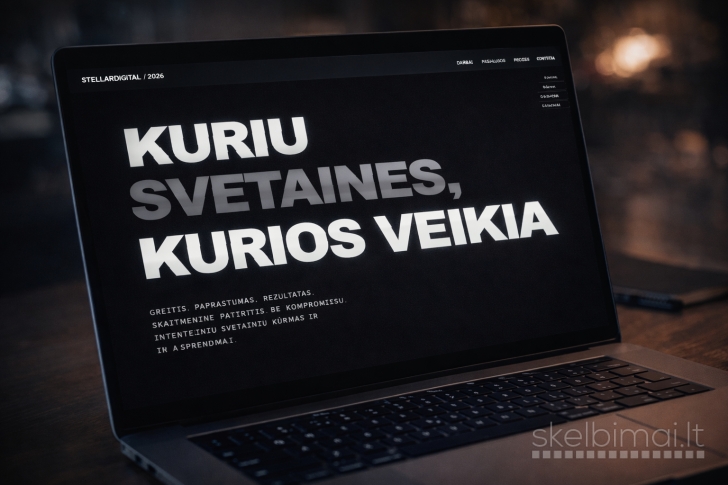Sukursiu gražią ir veikiančia interneto svetainę už mėnesinį mokestį