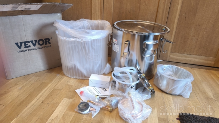 Naujas 30L distiliatorius – pilnas komplektas, paruoštas naudojimui!