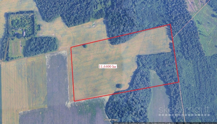 Parduodamas gražus 11,6400 ha žemės sklypas