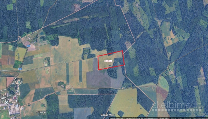 Parduodamas gražus 11,6400 ha žemės sklypas