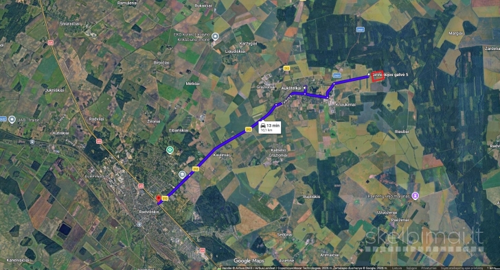 Parduodamas gražus 11,6400 ha žemės sklypas