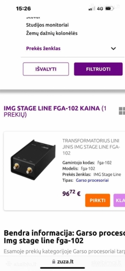 RCA triuksmu filtrai