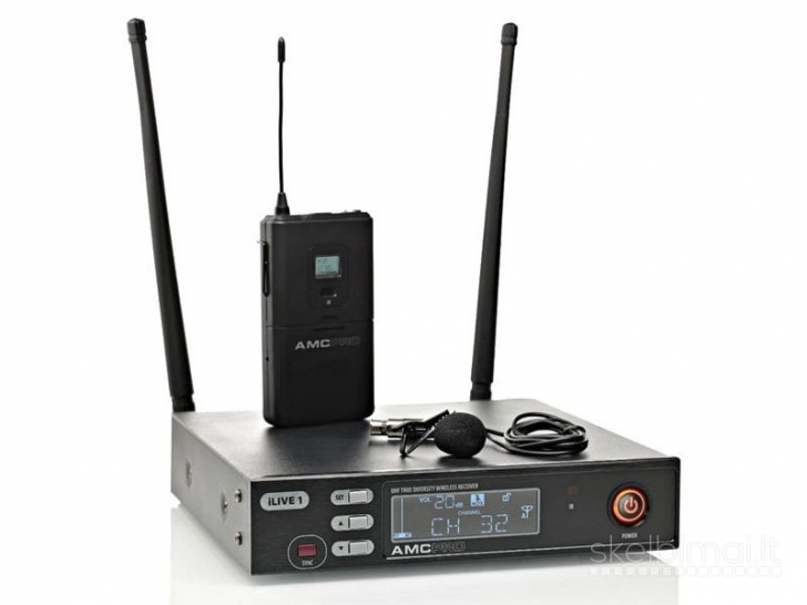 AMC iLive 1 Lavalier radijo mikrofono ir imtuvo komplektas