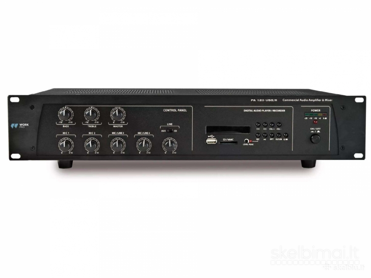 Stiprintuvas wORK 240w SKAITO IS USB FLASH MP3