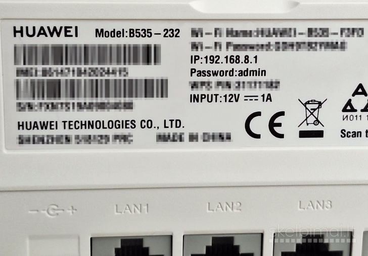 Huawei B535-232 4G+ LTE modemas su SIM kortele
