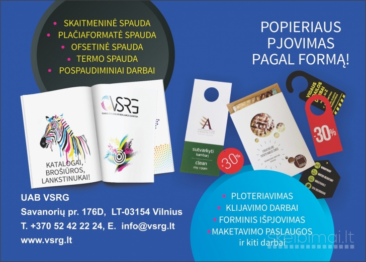 >>> Skrajutes kaina A6, Akcijis <<< VSRG spaustuve
