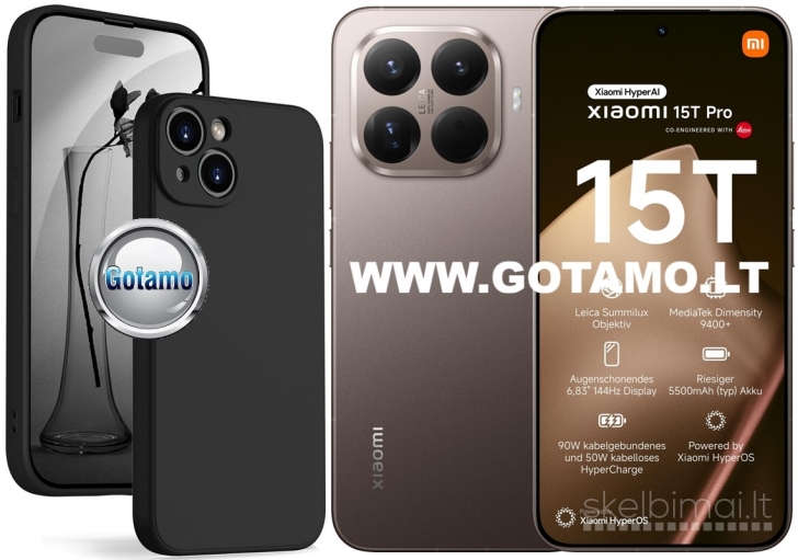 1041 B-Soft Plus dėklai nugarėlės Xiaomi 15T Pro WWW.GOTAMO.LT