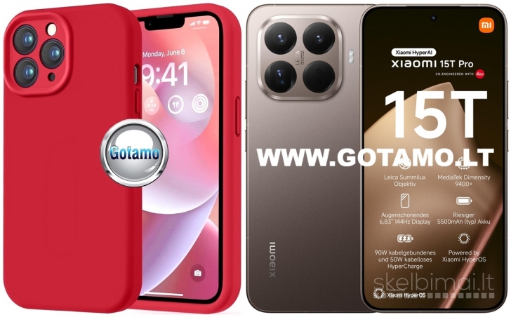 1041 B-Soft Plus dėklai nugarėlės Xiaomi 15T Pro WWW.GOTAMO.LT