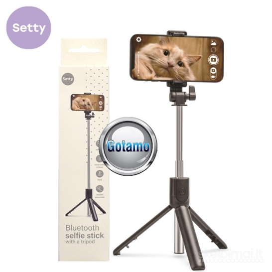 1042 Trikojis stovas asmenukių (selfie) lazda Setty Bluetooth WWW.GOTAMO.LT