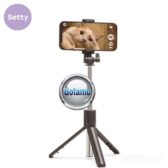 1042 Trikojis stovas asmenukių (selfie) lazda Setty Bluetooth WWW.GOTAMO.LT