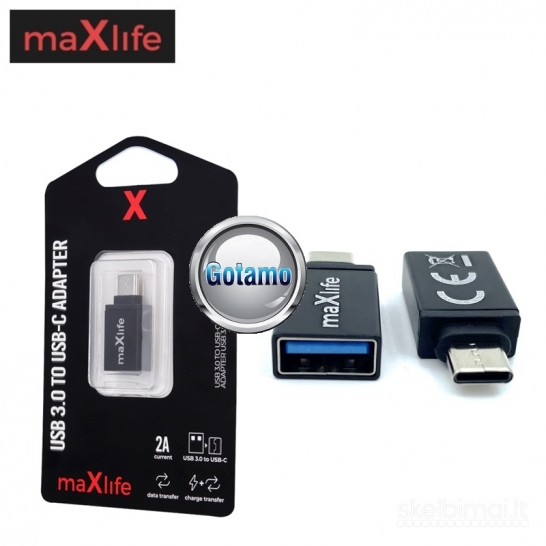 1043 Type-C į USB 3.0 lizdą jungtis OTG maXlife WWW.GOTAMO.LT