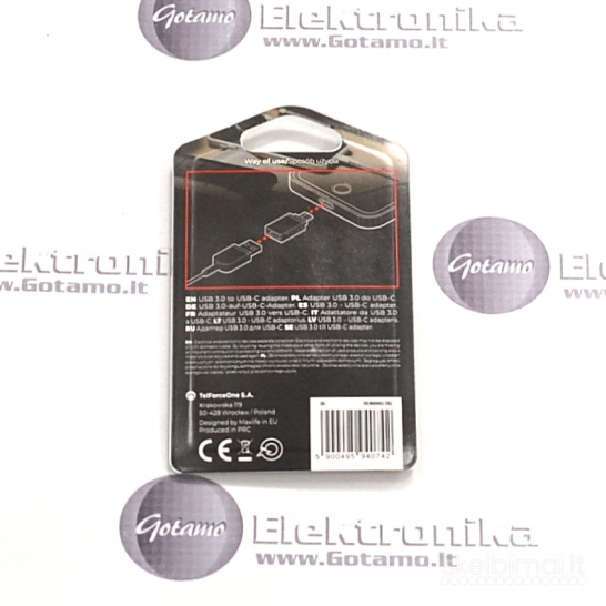1043 Type-C į USB 3.0 lizdą jungtis OTG maXlife WWW.GOTAMO.LT