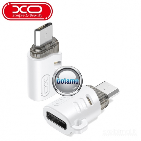 1044 Type-C lizdas į Micro USB jungtis XO WWW.GOTAMO.LT
