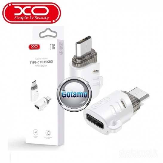 1044 Type-C lizdas į Micro USB jungtis XO WWW.GOTAMO.LT