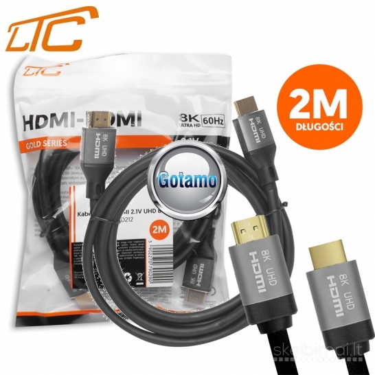 1050 HDMI į HDMI laidas 2 m 8K 60Hz LTC WWW.GOTAMO.LT