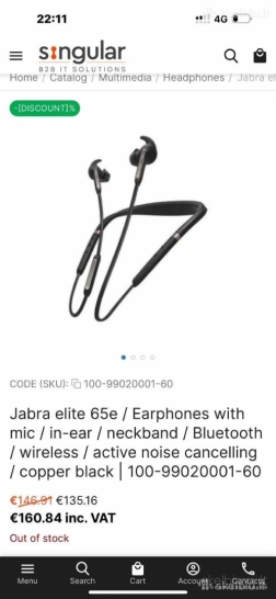 Jabra Elite65e ekspozicines 30euru